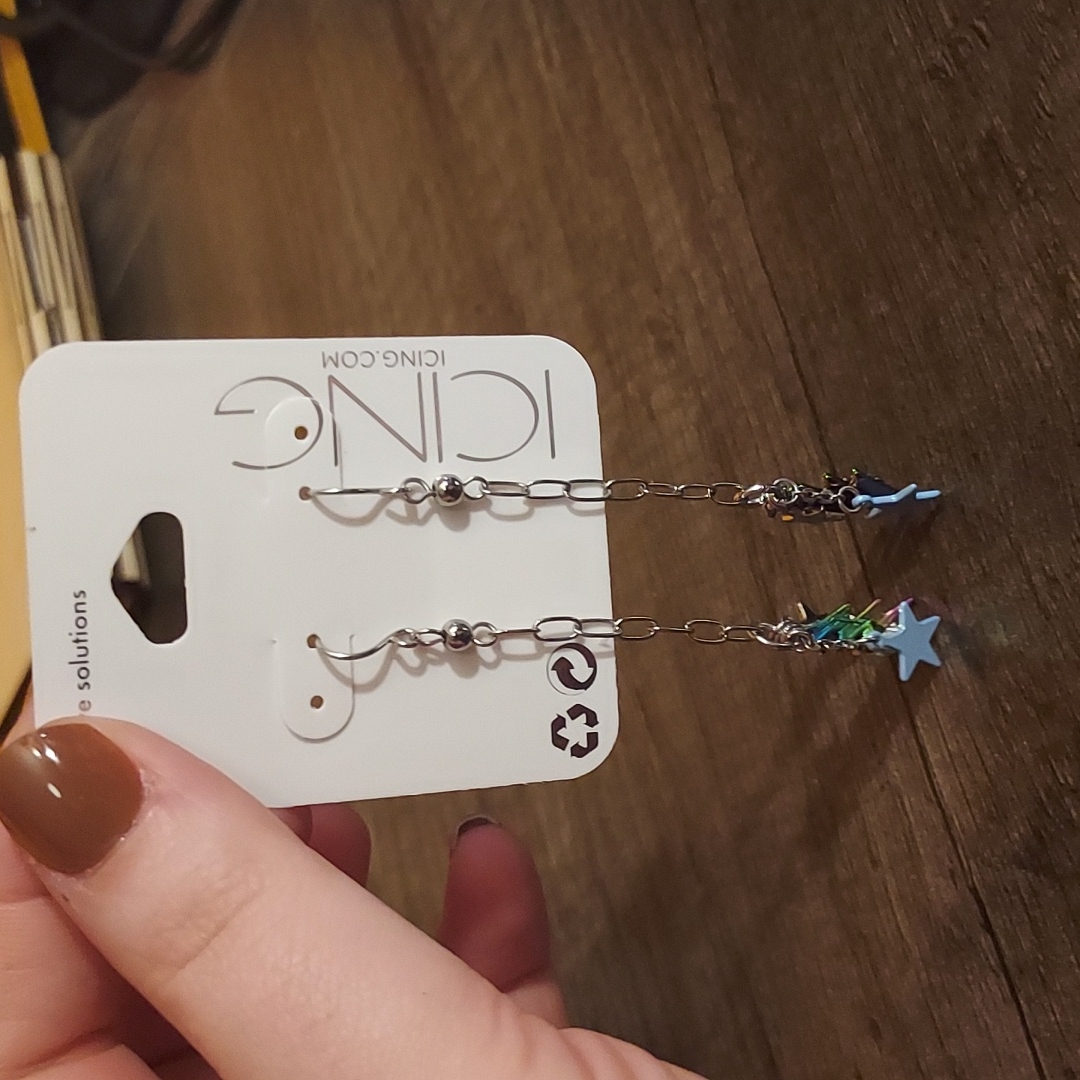 2/$10 Or 5/$20 Icing Guitar And Stars Earrings Nip